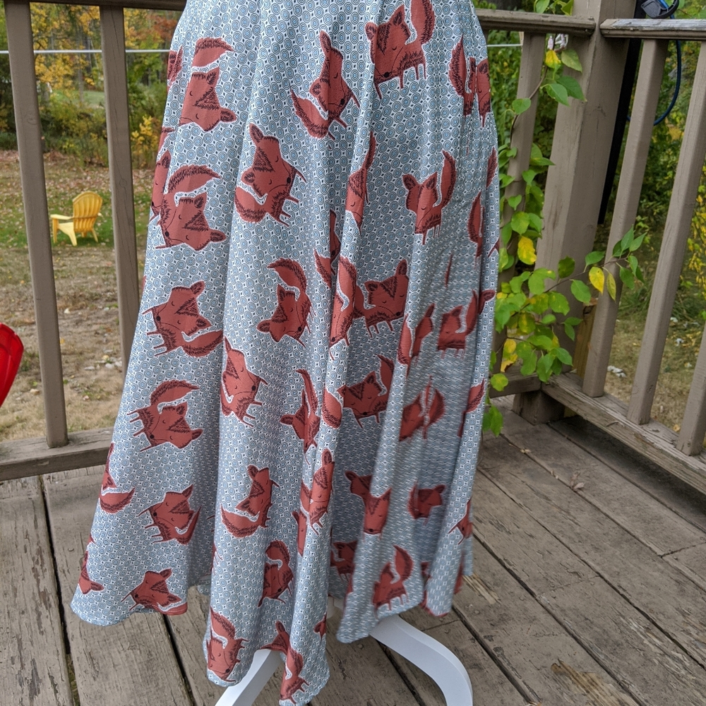 This is a brand new LA Sol fox print skirt